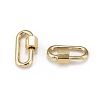 Brass Screw Carabiner Lock Charms KK-T047-08G-2