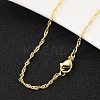 Brass Singapore Chains Necklace for Women NJEW-P265-07G-3
