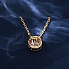 Brass Pave Cubic Zirconia Birth Stone Constellation Pendant Cable Chain Necklaces LS-NJEW-D334-01G-08-2