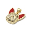 Brass Micro Pave Clear Cubic Zirconia Pendants KK-A221-02D-G-2