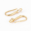 Brass Micro Pave Clear Cubic Zirconia Earring Hooks X-ZIRC-S068-006-NF-2