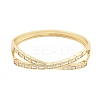Rack Plating Brass Micro Pave Clear Cubic Zirconia Hinged Bangles for Women BJEW-G730-03G-2