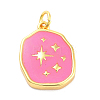 Real 18K Gold Plated Rack Plating Brass Enamel Pendants KK-M293-29G-02-1