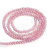 Baking Paint Transparent Glass Beads Strands DGLA-F029-J2mm-04-3
