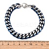 304 Stainless Steel Cuban Link Chain Bracelets for Men Women BJEW-C124-04A-01-5