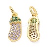 Brass Micro Pave Cubic Zirconia Pendants ZIRC-A023-01LG-2