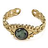 Natural African Turquoise(Jasper) Finger Rings RJEW-U027-01G-10-2