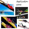 50 Sets 10 Colors Plastic & Silicone O-Rings Fishing Rod Pole Hook Keeper Sets FIND-FH0003-26-5