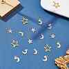DICOSMETIC 180Pcs 6 Style Stainless Steel Charms STAS-DC0002-19-3