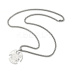 304 Stainless Steel Crescent Moon of Oden Horn Pendant Necklaces NJEW-C100-01P-1