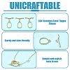 5Pcs 304 Stainless Steel Toggle Clasps STAS-YW0003-36G-5