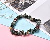 Natural Mixed Stone Chip Beaded Stretch Bracelets for Girl Women BJEW-JB06647-4