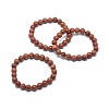 Synthetic Goldstone Beads Stretch Bracelets BJEW-G617-01B-01-1