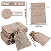 Polyester Imitation Burlap Packing Pouches Drawstring Bags ABAG-BBC0001-02B-01-2