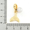 Rack Plating Alloy Pave Rhinestone Fishtail European Dangle Charms FIND-B034-22G-02-3