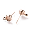 Ion Plating(IP) 304 Stainless Steel Stud Earring Settings STAS-I161-01A-RG-2