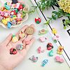 48Pcs 16 Style Resin Cabochons CRES-CA0001-14-3