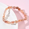 Natural Sunstone Beads Stretch Bracelets for Women BJEW-Z158-02C-01-3