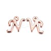 Rose Gold Plated Alloy Letter Pendants PALLOY-P097-05-N-1