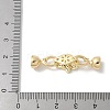 Brass Micro Pave Cubic Zirconia Fold Over Clasps KK-U052-13G-3