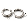 Tarnish Resistant 201 Stainless Steel Huggie Hoop Earrings Findings STAS-A167-01N-P-2