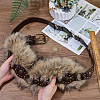 Faux Fur PU Leather Chain Belts AJEW-WH20072-55B-01-3