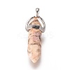 Natural Gemstone Stone Pointed Pendants G-WH0004-10-1