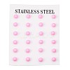 304 Stainless Steel Spray Painted Stud Earrings EJEW-H353-07-F-1