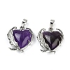 Natural Amethyst Pendants G-Q025-01P-04-1