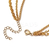 Brass & Stainless Steel Micro Pave Clear Cubic Zirconia Pendant Necklaces NJEW-JN04874-5
