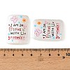 Printed Opaque Acrylic Beads OACR-B054-01B-3
