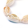 Adjustable Printed Cowrie Shell Braided Bead Bracelets BJEW-JB05154-02-4
