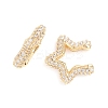 Brass Micro Pave Clear Cubic Zirconia Cuff Earrings EJEW-G274-06G-1