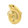 Ion Plating(IP) 304 Stainless Steel Spiral Open Cuff Ring for Women RJEW-C083-04G-2