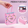 Heart Flower Thank You Printed Paper Storage Gift Tote Bags for Wedding Party Gift Wrapping Bags ABAG-WH0038-77A-5