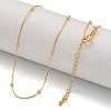 Brass Boston Link Chain Necklaces for Women NJEW-U011-04G-1