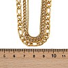 304 Stainless Steel Figaro Chain 3 Layer Necklaces for Women LS-NJEW-A057-02A-G-3
