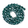 Transparent Electroplate Glass Beads Strands EGLA-N013-T4mm-B24-2