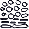 50Pcs 10 Styles Silicone Pendant SIL-CP0001-07-1