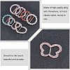 7Pcs Flower & Flat Round & Butterfly & Heart Alloy Rhinestone Buckles JEWB-NB0001-11-5