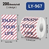 200Pcs Thank You Theme Stickers Roll DIY-M070-01F-1