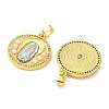 Brass Micro Pave Cubic Zirconia Pendants KK-I355-09GP-2