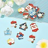 24Pcs 6 Styles Mother's Day Alloy Enamel Pendants FIND-FS0003-90-7