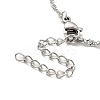 Non-Tarnish 304 Stainless Steel Singapore Chain Necklace with Beads for Men Women LS-NJEW-P263-01P-2