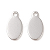 Tarnish Resistant 304 Stainless Steel Stamping Blank Tag Pendants STAS-P134-12-1