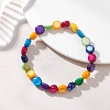 Dyed Natural Shell Beads Stretch Bracelets for Women BJEW-JB13582-1