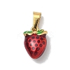 304 Stainless Steel Enamel Fruit Vegetable Charms STAS-F336-02J-G-1