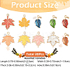 30Pcs 10 Styles Autumn Theme Zinc Alloy Pendants ENAM-YW0006-94-2