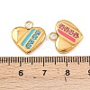 304 Stainless Steel Micro Pave Cubic Zirconia Pendants STAS-C159-02G-3