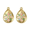 304 Stainless Steel Enamel Pendants STAS-L290-04G-1